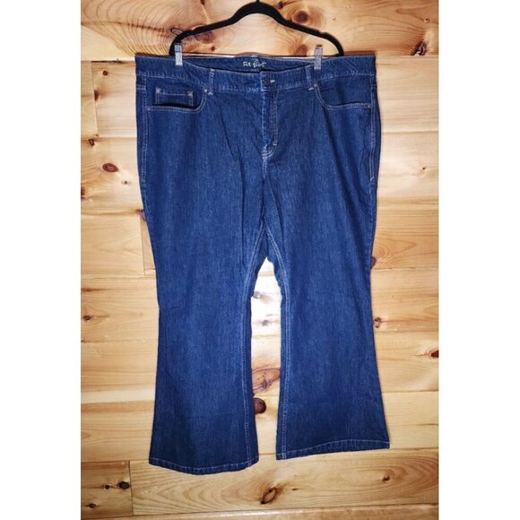 Old Navy The Flirt Plus Size 24 Short Jeans Blue Denim Bootcut 5 Pocket Stretch - Picture 1 of 7